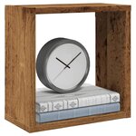 vidaXL Étagères cube murales 4 Pièces vieux bois 30x15x30 cm
