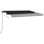 vidaXL Auvent automatique capteur de vent et LED 400x300 cm Anthracite