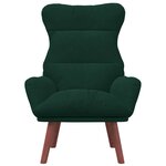 vidaXL fauteuil Vert foncé 69 x 74 x 93 cm Velours