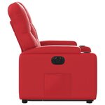 vidaXL Fauteuil inclinable électrique rouge similicuir