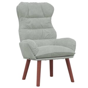 vidaXL fauteuil Gris clair 69 x 74 x 93 cm Velours