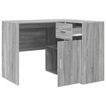 vidaXL Bureau d'angle Sonoma gris 102 x 50 x 75 cm Bois d'ingénierie