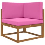 vidaXL Coussin de canapé d'extérieur 3 Pièces Rose Polyester