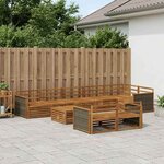 vidaXL Ensemble de canapés d'extérieur 9 Pièces