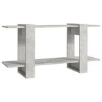 vidaXL Bibliothèque Gris béton 100x30x51 cm bois d'ingénierie