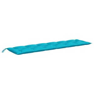 vidaXL Coussin de banc de jardin turquoise 200x50x7 cm tissu