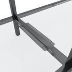 vidaXL Table console Transparent 140x35x75 5 cm Verre trempé