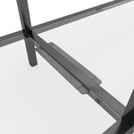 vidaXL Table console Transparent 140x35x75 5 cm Verre trempé