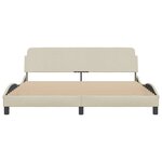 vidaXL Cadre de lit sans matelas crème 180x200 cm tissu