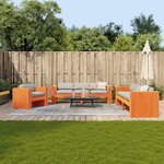 vidaXL Salon de jardin 2 Pièces cire marron bois de pin massif