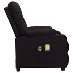vidaXL Fauteuil électrique de massage Noir Similicuir