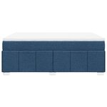 vidaXL Sommier à lattes de lit avec matelas Bleu 140x190 cm Tissu