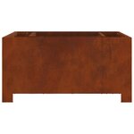 vidaXL Foyer de cheminée Marron 60 x 60 x 30 cm Acier patiné