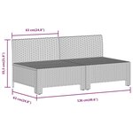 vidaXL Salon de jardin 6 Pièces avec coussins Gris Résine tressée
