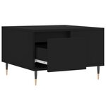 vidaXL Table basse noir 55x55x36 5 cm bois d'ingénierie