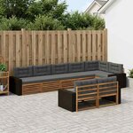 vidaXL Ensemble de canapés d'extérieur 8 Pièces Naturel et Anthracite
