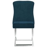 Vidaxl chaises à manger lot de 6 bleu 53x52x98 cm velours et inox