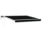 Store rétractable manuel vidaXL avec LED noir 350x250 cm