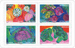 Carnet de 12 timbres - Jardin d'automne - Lettre verte