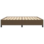 vidaXL Cadre de lit sans matelas marron foncé 200x200 cm tissu