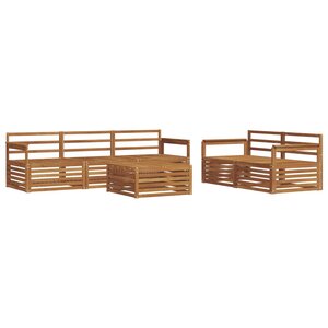 vidaXL Ensemble de canapés d'extérieur 6 pc Naturel