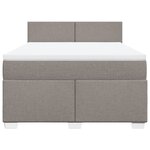 vidaXL Sommier à lattes de lit avec matelas Taupe 160x200 cm Tissu