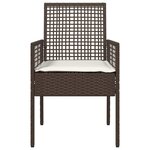 vidaXL Chaise de jardin 2 Pièces Marron 53 x 60 x 85cm polyrotin