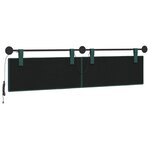 vidaXL Tête de lit suspendue Avec lumière LED Vert foncé Tissu