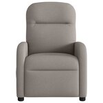 vidaXL Fauteuil inclinable Taupe Tissu