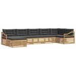 vidaXL Ensemble de canapés d'extérieur 7 Pièces Blanc et anthracite