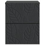 vidaXL Cabinet de chevet mural Noir 34 5 x 33 x 40 cm