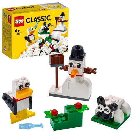 Lego 11012 classic briques blanches créatives premier jeu de construction avec bonhomme de neige pour enfant de 4 ans et +