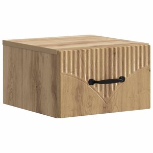 vidaXL Cabinet de chevet mural Chêne artisanal 34 5 x 33 x 20 cm