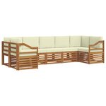 vidaXL Ensemble de canapés d'extérieur 7 pc Naturel et Crème