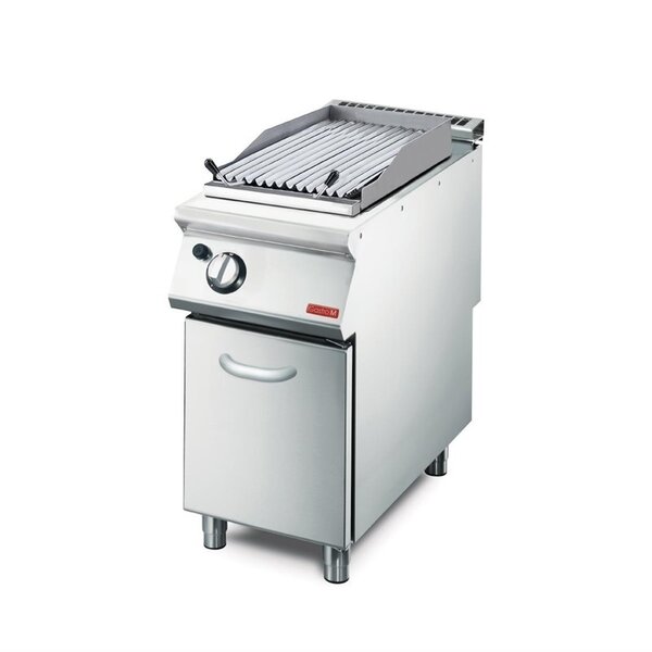 Grill pierre de lave - série 700 - gastro m -  - acier inoxydable400 x700x850mm
