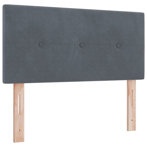Tête de lit LED vidaXL capitonnée en gris foncé 100 cm en velours