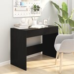 vidaXL Bureau Noir 101x50x76 5 cm Bois d'ingénierie