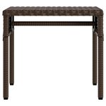 vidaXL Chaises longues lot de 2 et auvents et table marron poly rotin