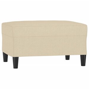 vidaXL Repose-pied Crème 70x55x41 cm Tissu