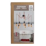 Suspension araignée cable rouge pour 7 ampoules
