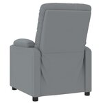 vidaXL Fauteuil inclinable électrique Gris clair Tissu