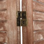 vidaXL Cloison de séparation 6 panneaux Marron 210x165 cm Paulownia