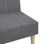 vidaXL Canapé-lit à 2 places gris clair tissu