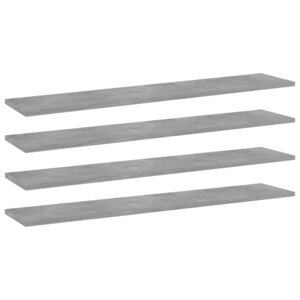 vidaXL Panneaux de bibliothèque 4 Pièces gris béton bois d’ingénierie