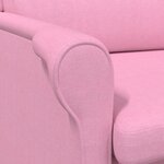 vidaXL Fauteuil rose 52 cm en tissu