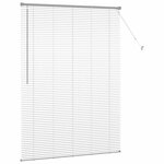 vidaXL Store de Fenêtre avec des rideaux Manuel Argent Aluminium