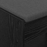 vidaXL Banc d'entrée avec coussin Chêne Noir 83 x 38 x 45 cm
