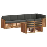 vidaXL Ensembles de canapés avec coussin 8 Pièces Naturel et Anthracite