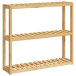 vidaXL Étagère de salle de bain à 3 niveaux murale 60x15x54 cm bambou