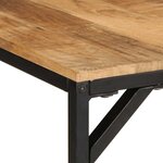 vidaXL Table à manger 220x90x75 cm bois de manguier massif brut